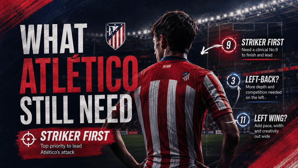 Lo que todavía necesita el Atlético de Madrid antes del cierre del mercado