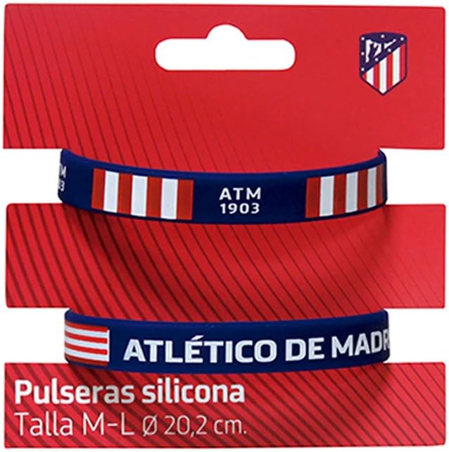 Atletico de Madrid Set 2 Pulseras Silicona Adulto

